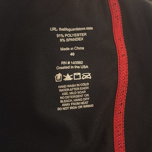 Lifeguard Store One Piece Swim Bathing Suit Size 40 - Picture 3 of 3